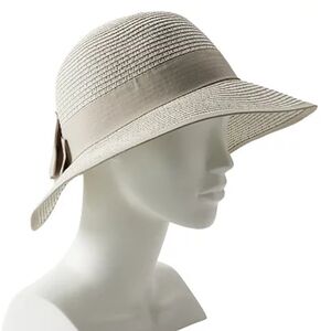 NWT Cloud Grey Split Back Cloche Hat w/Back Bow Firm Price